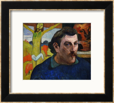 Self-Portrait With Yellow Christ, 1890-1891 by Paul Gauguin Pricing Limited Edition Print image