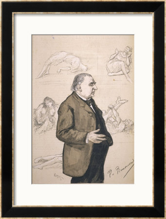 Jean-Martin Charcot French Neurologist With Some Of His Patients Depicted In The Background by Paul Renouard Pricing Limited Edition Print image