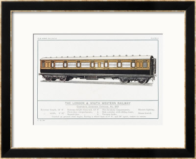 London And South Western Railway Corridor Carriage by W.J. Stokoe Pricing Limited Edition Print image