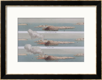 The Eruption Of The Georgios Volcano, Illustration From Santorini And Its Eruptions by Ferdinand Fouque Pricing Limited Edition Print image