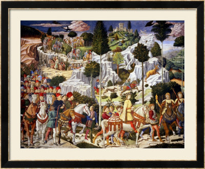 The Journey Of The Magi To Bethlehem, The Right Hand Wall Of The Chapel, Circa 1460 by Benozzo Di Lese Di Sandro Gozzoli Pricing Limited Edition Print image