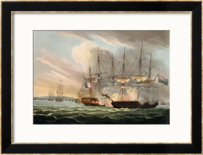 Destruction Of The French Fleet In Basque Roads, April 12Th 1809 by Thomas Whitcombe Pricing Limited Edition Print image