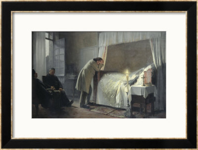 The Death Bed Of Madame Bovary, Before 1889 by Albert-Auguste Fourie Pricing Limited Edition Print image