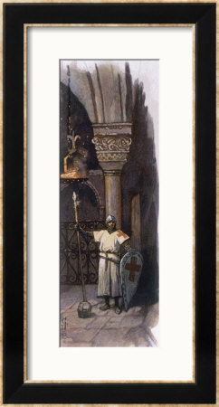 Crusader Keeps Vigil At The Holy Sepulchre Jerusalem During The Night Before He Is Made A Knight by Adolf Closs Pricing Limited Edition Print image