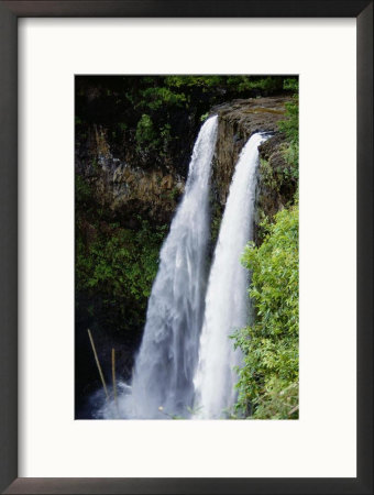 Waterfalls In Kauai, Hawaii by Edward Slater Pricing Limited Edition Print image