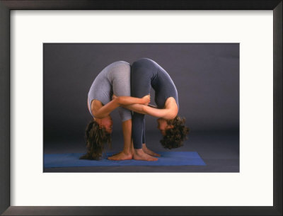 Women In Yoga Posture Together by Jim Mcguire Pricing Limited Edition Print image