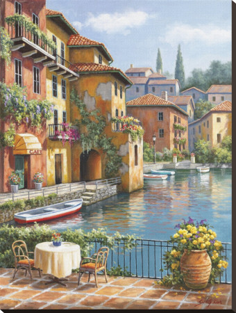 Cafe At The Canal by Sung Kim Pricing Limited Edition Print image