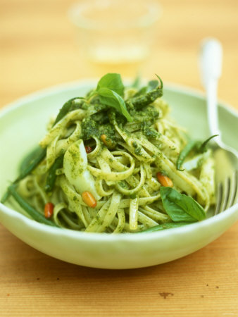 Linguine Alla Genovese (Ribbon Pasta With Pesto, Italy) by David Loftus Pricing Limited Edition Print image