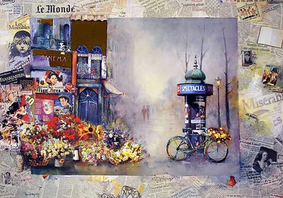 Paris Cinema Ii(Folienpragung) by Silverio Dominguez Pricing Limited Edition Print image