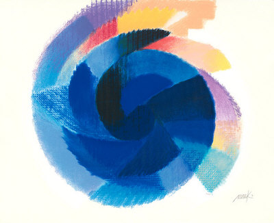 Rotation Blau by Heinz Mack Pricing Limited Edition Print image