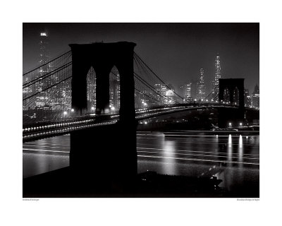 Brooklyn Bridge At Night by Andreas Feininger Pricing Limited Edition Print image