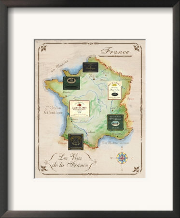 France Wine Map by Olivia Bergman Pricing Limited Edition Print image
