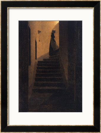Caroline On The Stairs, 1825 by Caspar David Friedrich Pricing Limited Edition Print image