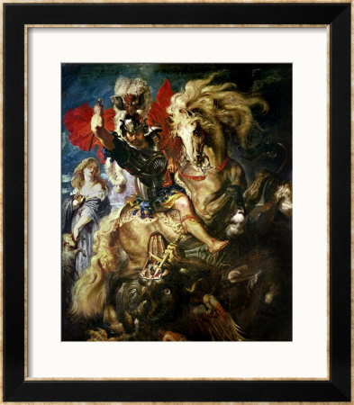 St. George And The Dragon, Circa 1606 by Peter Paul Rubens Pricing Limited Edition Print image