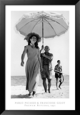 Pablo Picasso And Francoise Gilot, French Riviera, C.1951 by Robert Capa Pricing Limited Edition Print image