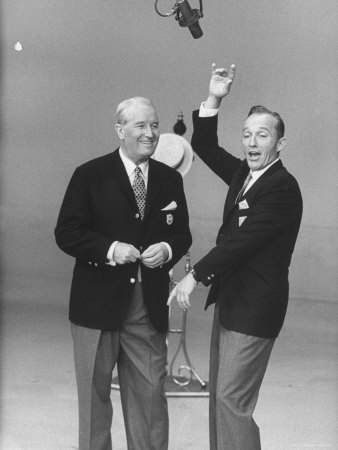 Maurice Chevalier Rehearsing With Bing Crosby by Allan Grant Pricing Limited Edition Print image