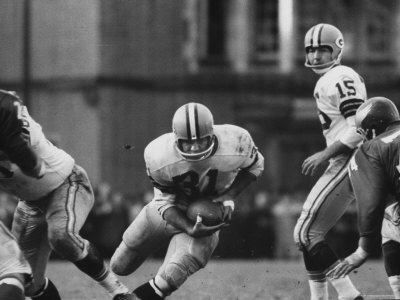 Green Bay Packers' Star Fullback Jim Taylor During An Unidentified Game by George Silk Pricing Limited Edition Print image