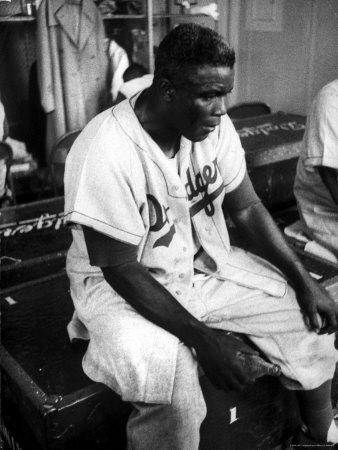 Baseball Player Jackie Robinson Looking Exhausted And Dejected In Locker Room by Francis Miller Pricing Limited Edition Print image