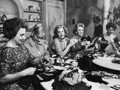 Gypsy Lee Rose Has A Sewing Bee As One Of Her Hobbies With Friends by Alfred Eisenstaedt Pricing Limited Edition Print image