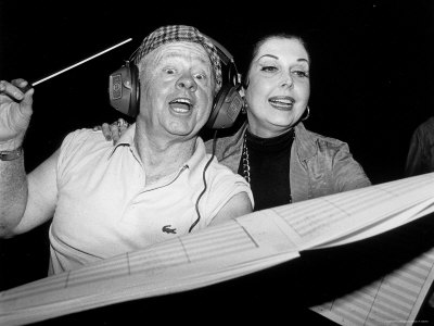 Actors Mickey Rooney And Ann Miller Recording Cast Album Of Their Broadway Show Sugar Babies by Ann Clifford Pricing Limited Edition Print image