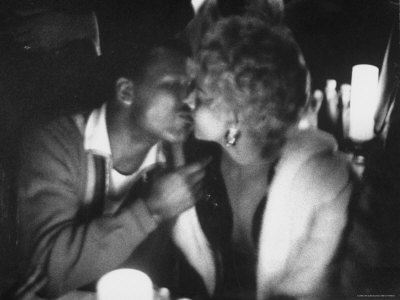Sugar Ray Robinson Kissing His Wife At Party After His Title Fight With Gene Fullmer by Grey Villet Pricing Limited Edition Print image