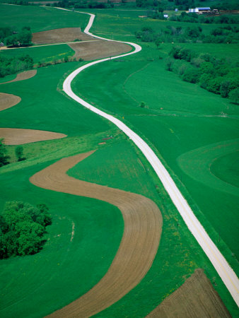 Aerial View Of Countryside In South Wisconsin, Usa by Jim Wark Pricing Limited Edition Print image