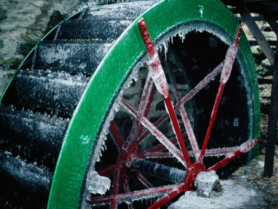 Frozen Water-Wheel By The Clova Hotel - Glen Clova, United Kingdom by Cornwallis Graeme Pricing Limited Edition Print image