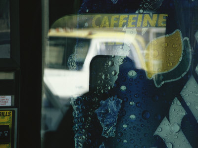 Reflection Of A Passing Truck On The Surface Of A Vending Machine by Stephen Sharnoff Pricing Limited Edition Print image