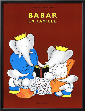 Babar  En Famille by Laurent De Brunhoff Pricing Limited Edition Print image