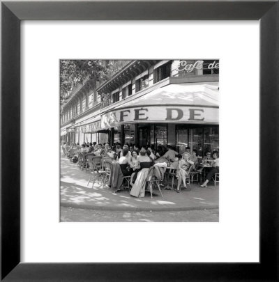 Outside The Cafe De Flore, St. Germaine Des Pres, July, 1952 by Robert Capa Pricing Limited Edition Print image