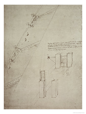 Design For A Lock,From The Codex Atlanticus, 1478-1518 by Leonardo Da Vinci Pricing Limited Edition Print image