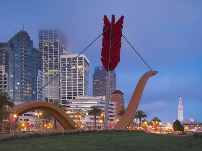 Cupids Span By Claes Oldenburg And Coosje Van Bruggen, Emabarcadero, San Francisco, California, Usa by Walter Bibikow Pricing Limited Edition Print image