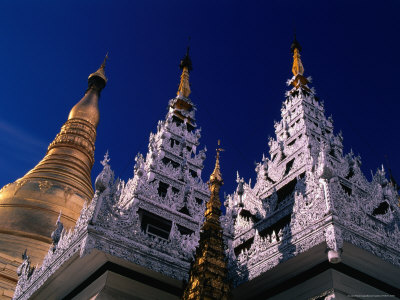 Roofline Of Shwe Dagon Pagoda/Paya, Yangon, Myanmar (Burma) by Bernard Napthine Pricing Limited Edition Print image