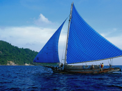 Boat Sailing In Ocean, Indonesia by Michael Aw Pricing Limited Edition Print image