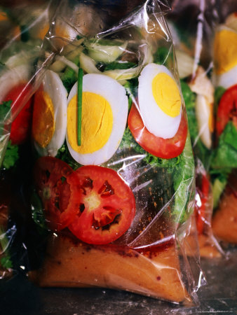 Typical Take-Away Lunch Bag, Bangkok, Thailand by Juliet Coombe Pricing Limited Edition Print image