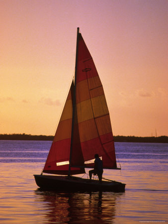 Sailboat At Sunset by Carl Purcell Pricing Limited Edition Print image