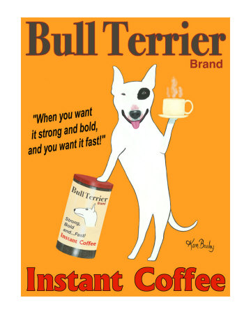 Bull Terrier Coffee by Ken Bailey Pricing Limited Edition Print image