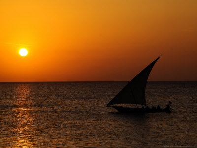 Dhow At Sunset, Zanzibar by Ariadne Van Zandbergen Pricing Limited Edition Print image