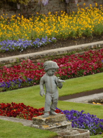 Statue, Garden, Hampton Court Palace, London Engla by Keith Levit Pricing Limited Edition Print image