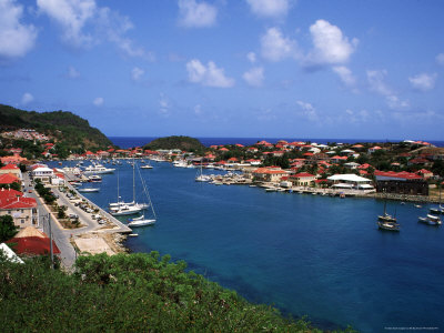 Aerial View Of Gustavia Port, St. Barts, Fwi by Bill Bachmann Pricing Limited Edition Print image