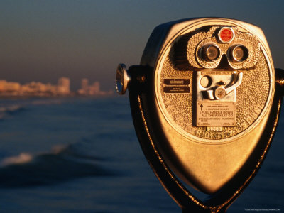 Pay Binoculars On Main Street Pier, Daytona Beach, Florida, Usa by Jeff Greenberg Pricing Limited Edition Print image