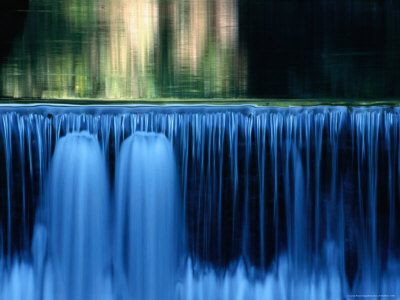 Radovna River Falling Over Man-Made Embankment, Vintgar Gorge, Long Exposure, Blur, Bled, Slovenia by Martin Moos Pricing Limited Edition Print image