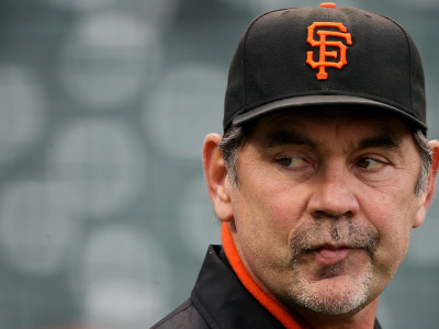 Texas Rangers V San Francisco Giants, Game 1: Bruce Bochy by . Elsa Pricing Limited Edition Print image