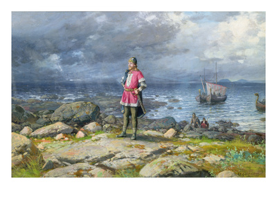 The Viking (Oil On Board) by Olaf Nordlien Pricing Limited Edition Print image