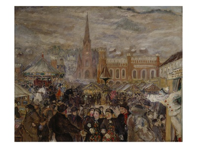 Drammen Market (Oil On Canvas) by Bernhard Dorotheus Folkestad Pricing Limited Edition Print image