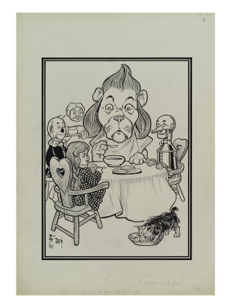 The Lion Ate Some Of The Porridge by William W. Denslow Pricing Limited Edition Print image