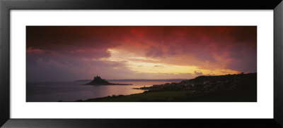 Clouds Over An Island, St. Michael's Mount, Cornwall, England by Panoramic Images Pricing Limited Edition Print image