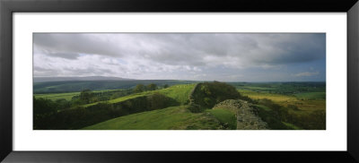 Stone Wall On A Landscape, Hadrians Wall, Northumberland, England by Panoramic Images Pricing Limited Edition Print image