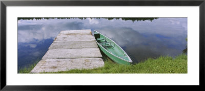 Canoe Docked In A Lake, Alaska, Usa by Panoramic Images Pricing Limited Edition Print image