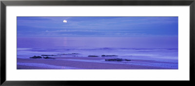 Moon Shining Over The Sea, Snaefellsnes, Borgarfjordur, Iceland by Panoramic Images Pricing Limited Edition Print image